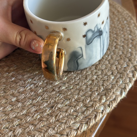 Anthropologie White and Gold Mug for Dining - Picture 7 of 7